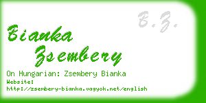 bianka zsembery business card